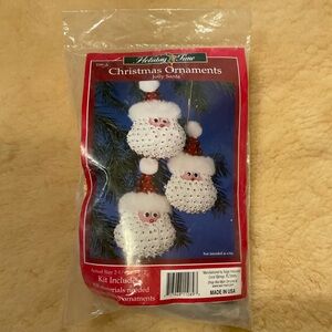 Vintage Holiday Time Jolly Santa ornament kit